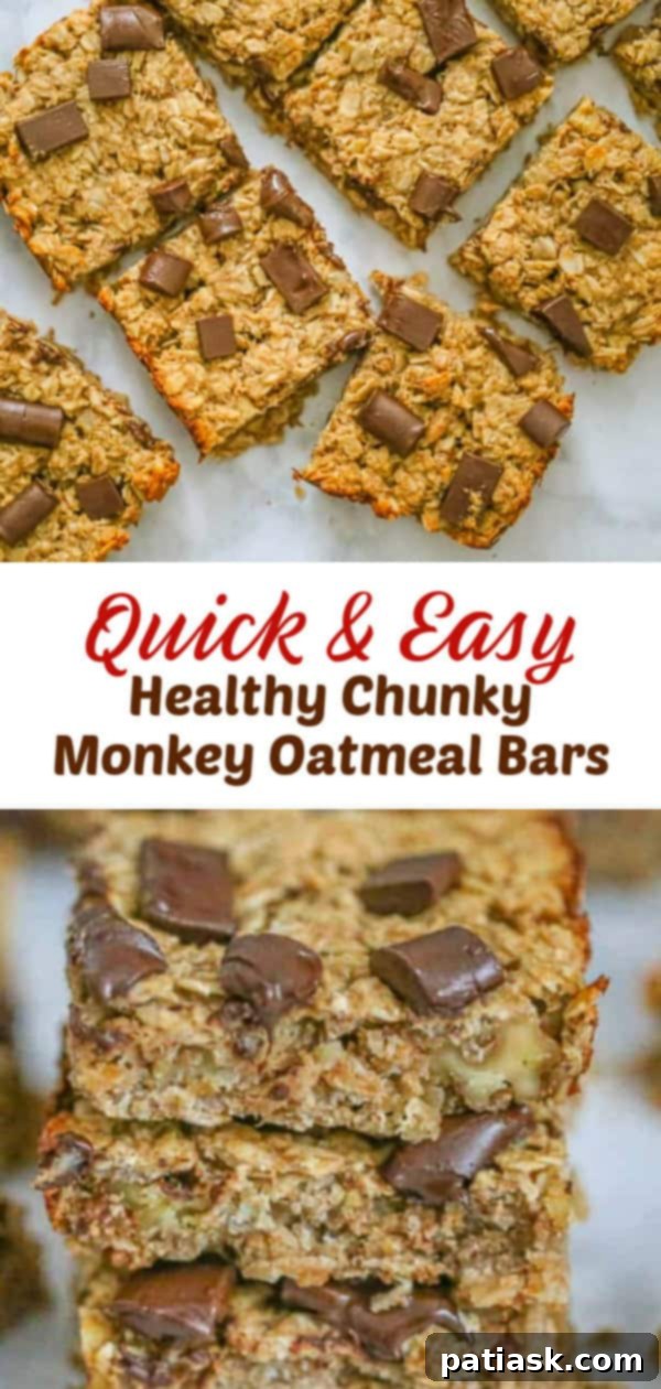 Wholesome Chunky Monkey Oat Bars 8 Healthy baked goods, a quick and easy recipe for delicious snacks