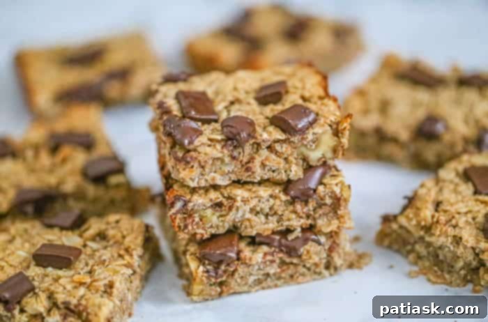 Wholesome Chunky Monkey Oat Bars 3 Healthy Chunky Monkey Oatmeal Bars - made with wholesome ingredients