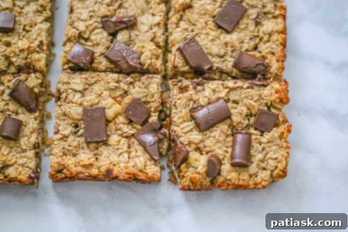Wholesome Chunky Monkey Oat Bars 7 Healthy Chunky Monkey Oatmeal Bars, a quick and easy recipe for healthy baked goods