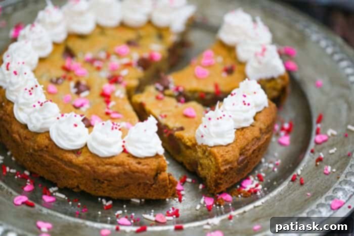 Irresistible Chocolate Chip Celebration Cookie Cake 4 Freshly baked chocolate chip cookie recipe