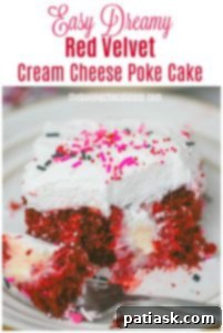 Easy Dreamy Red Velvet Cream Cheese Poke Cake