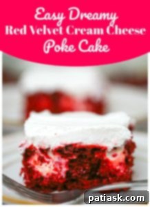 Easy Dreamy Red Velvet Cream Cheese Poke Cake