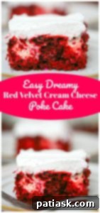 Easy Dreamy Red Velvet Cream Cheese Poke Cake