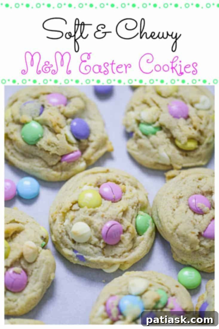 Soft & Chewy M&M Easter Cookies for Spring