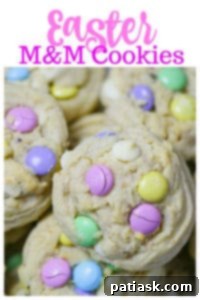 Soft & Chewy M&M Easter Cookies for Spring