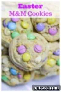 Soft & Chewy M&M Easter Cookies for Spring