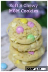 Soft & Chewy M&M Easter Cookies for Spring