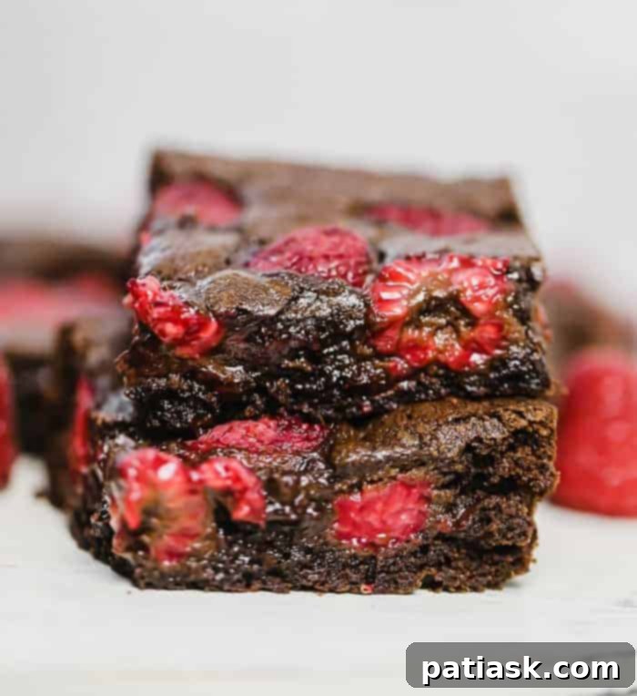 Decadent Raspberry Chocolate Brownies