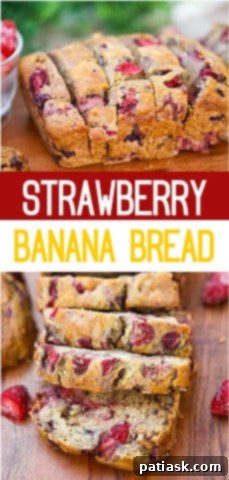 Strawberry Swirl Banana Walnut Loaf 9 Another perspective of the banana strawberry bread, showing its moist texture