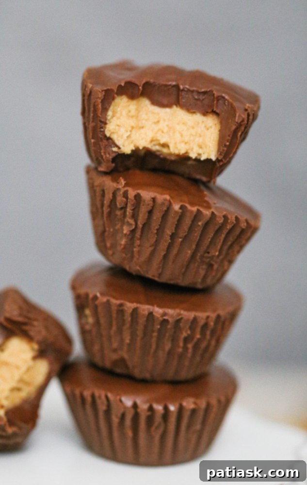 Ingredients for homemade mini peanut butter cups laid out