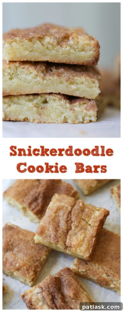 Home-made Snickerdoodle Cookie Bars