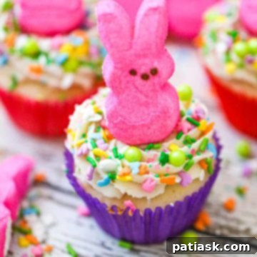 Springtime Peep Bunny Cupcakes 7 Easter Bunny Peep Cupcakes