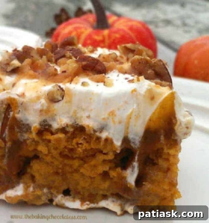 Decadent Pumpkin Butter Pecan Poke Cake 2 Pumpkin Poke Cake!