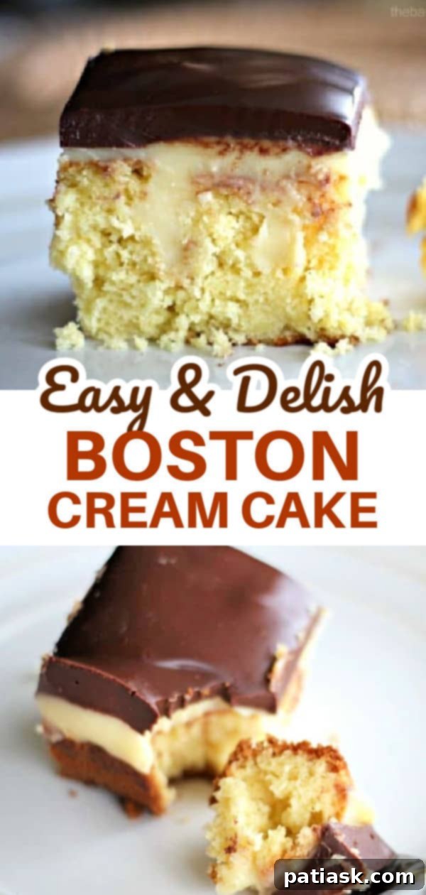 Easy Boston Cream Pie Poke Cake 9 BOSTON CREAM CAKE