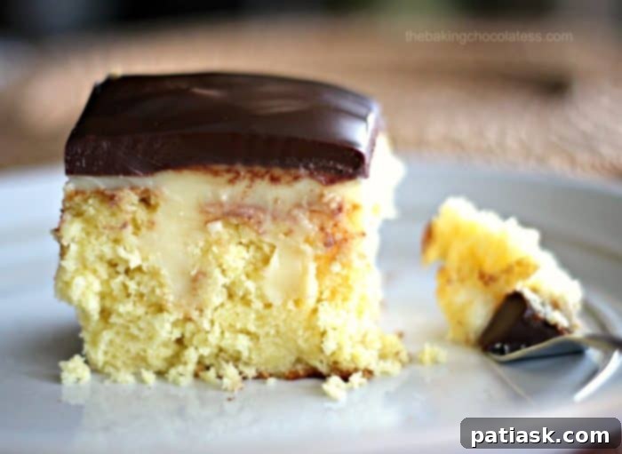 Easy Boston Cream Pie Poke Cake 3 poke cake
