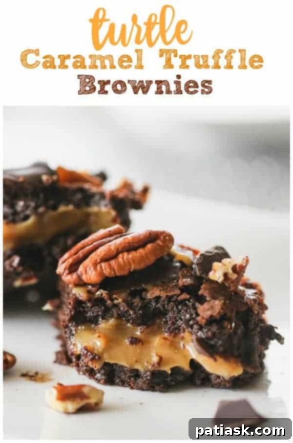 Decadent Turtle-Filled Brownies 12 chocolate nut treats