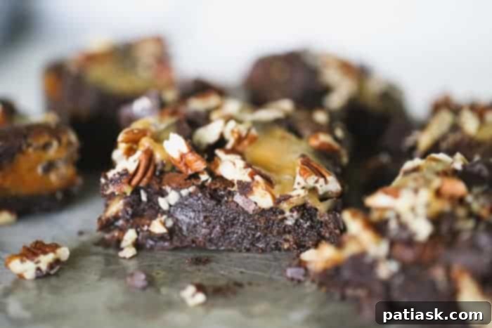 Decadent Turtle-Filled Brownies 4 Turtle chocolate Caramel pecan Truffle Brownies recipe