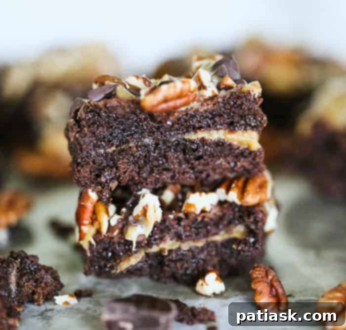 Decadent Turtle-Filled Brownies 6 Turtle Caramel Truffle Brownies recipe