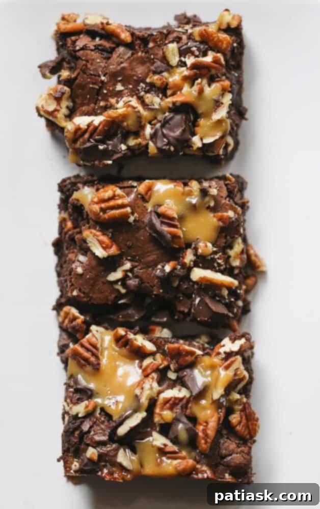 Decadent Turtle-Filled Brownies 7 Turtle chocolate Caramel pecan Truffle Brownies recipe