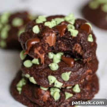 Irresistible Soft Batch Chocolate Mint Chip Cookies 8 Recipe card image for Soft Batch Chocolate Mint Cookies