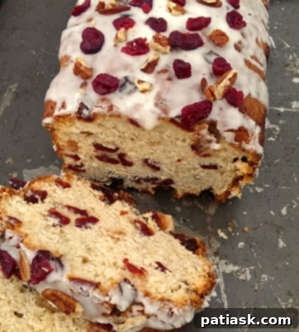 Yuletide Eggnog Loaf 4 Holiday Eggnog Bread & Eggnog Glaze {Dried Cranberries & Nuts too}