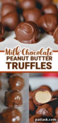 A festive display of Milk Chocolate Peanut Butter Truffles