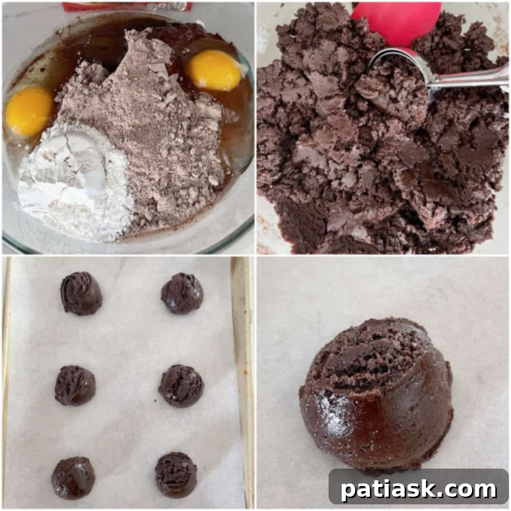 Effortless Brownie Cookies 5 Easy chocolate Brownie Mix Cookies cookie recipe brownies - finished cookies cooling on a rack