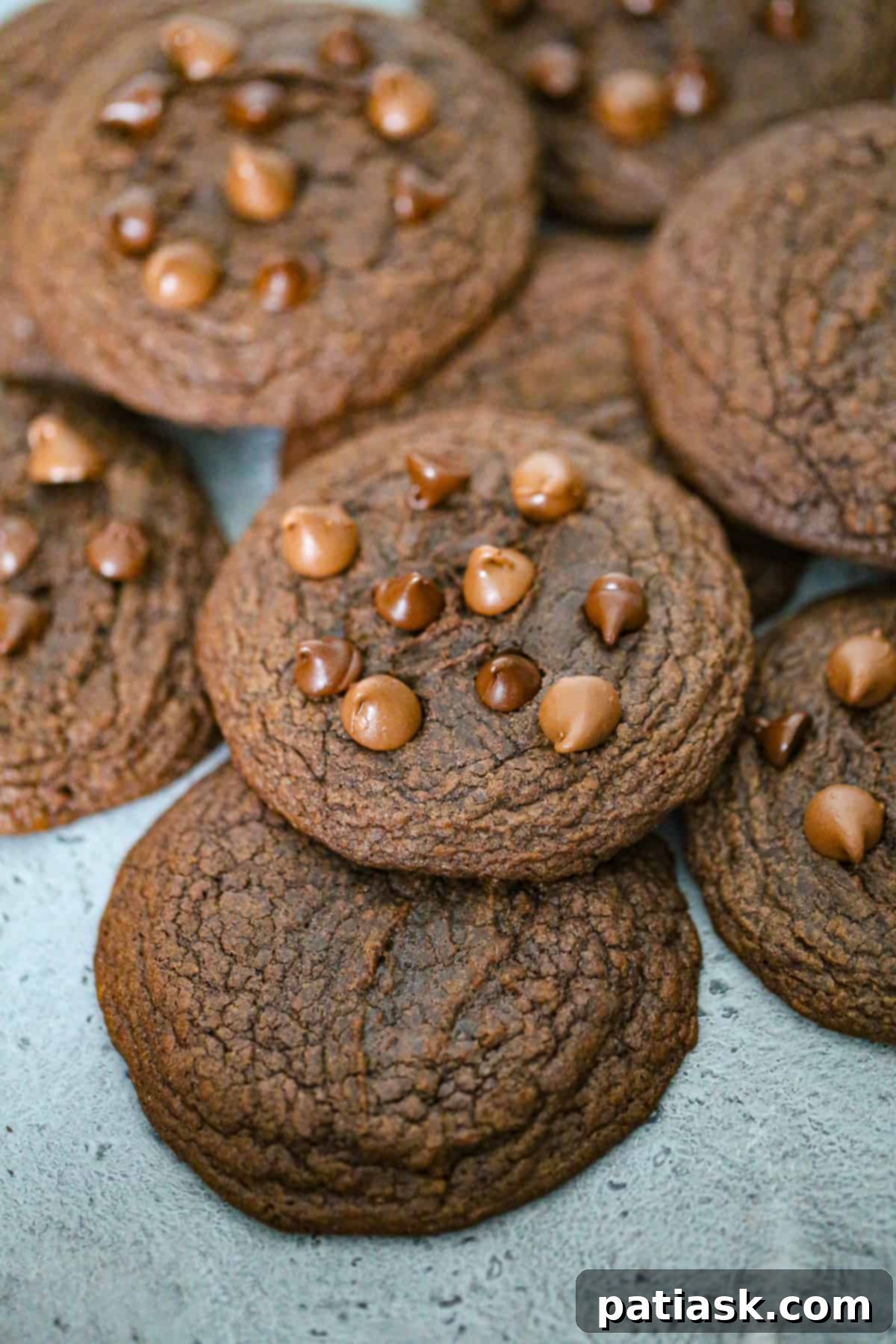 Effortless Brownie Cookies 7 Easy chocolate Brownie Mix Cookies cookie recipe brownies - close up of a single brownie cookie, showing its fudgy texture