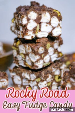 Easy 5 Minute rocky road FUDGE CANDY