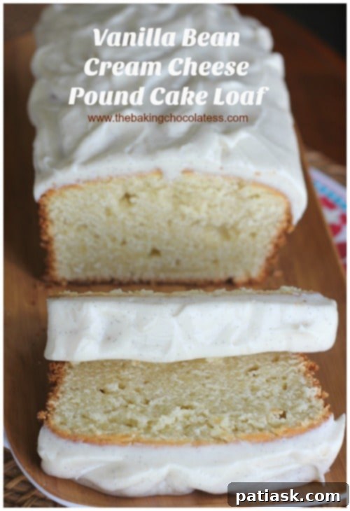 Golden Vanilla Pound Cake with Velvety Vanilla Bean Frosting 12 Collage showcasing the Vanilla Bean Cream Cheese Pound Cake Loaf from various angles.