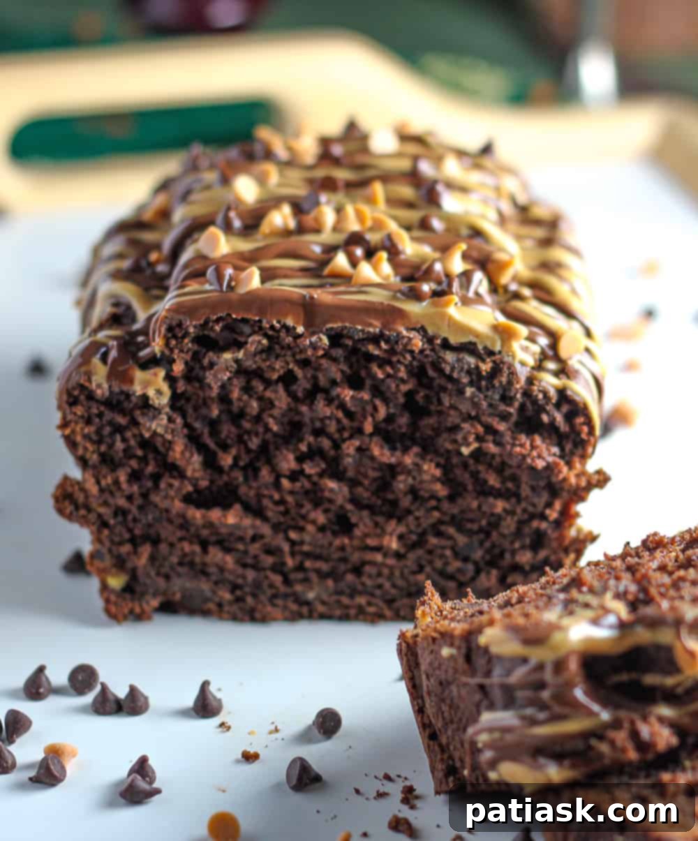 Decadent Chocolate Peanut Butter Banana Bread 6 Chocolate Peanut Butter Banana Loaf recipe