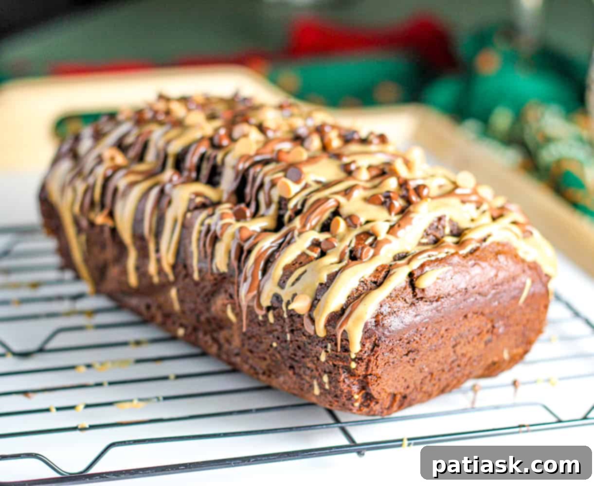 Decadent Chocolate Peanut Butter Banana Bread 3 Chocolate Peanut Butter Banana Loaf recipe