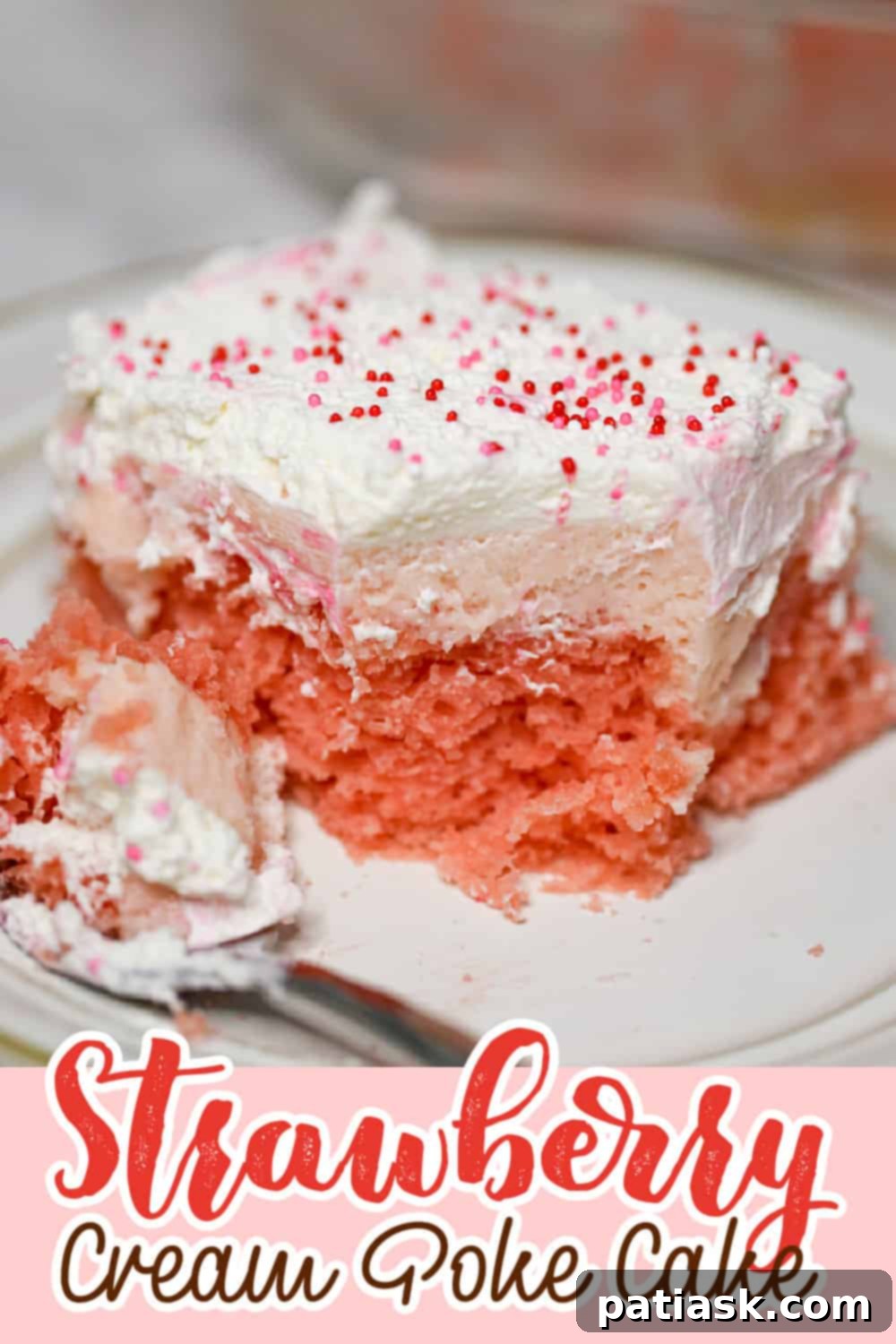 Strawberry Cream Passion Poke Cake 8 Strawberry Creme Poke Cake