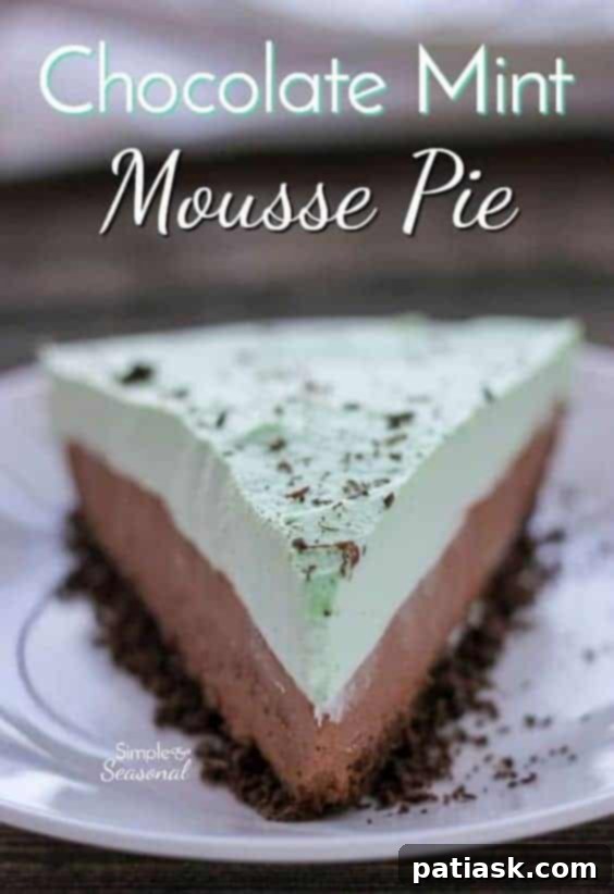 Chocolate Mint Mousse Pie @ Simple and Seasonal