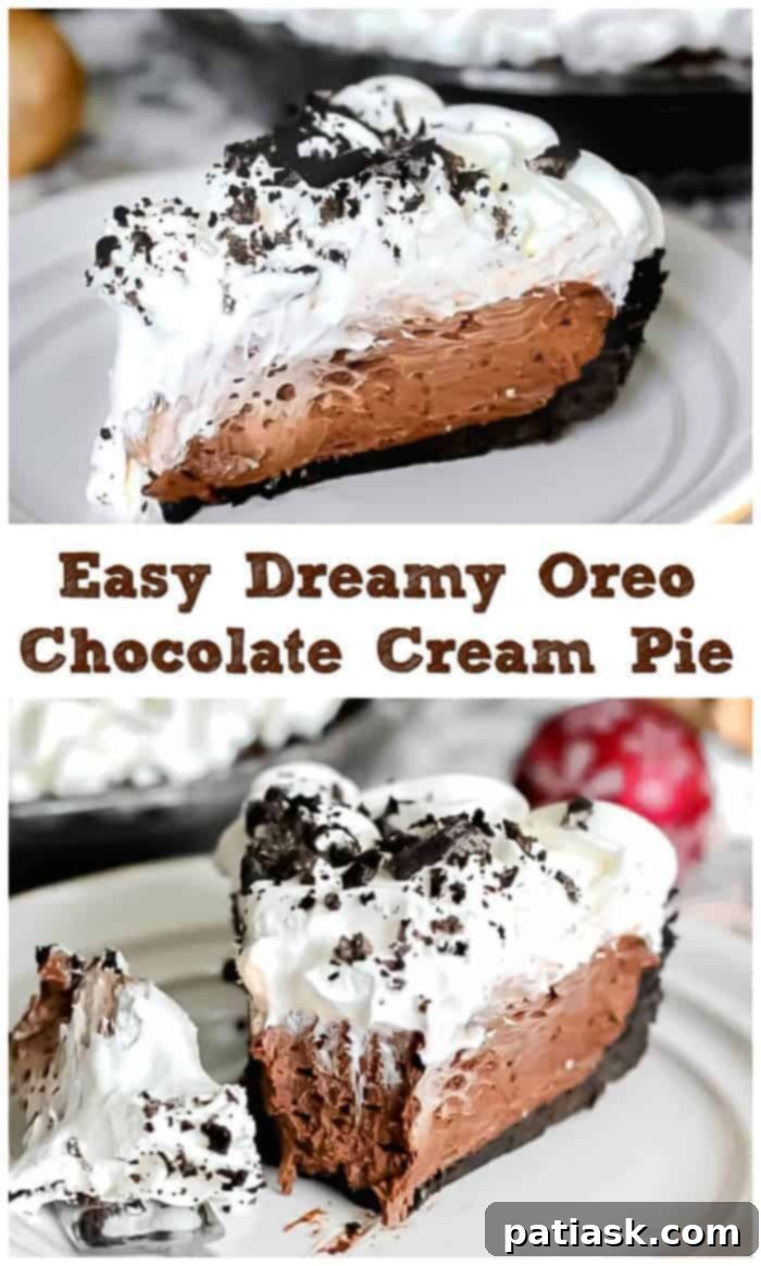 Easy Dreamy Oreo Chocolate Pie @ The Baking ChocolaTess cream pie recipes easy