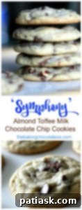 Symphony's Velvety Milk Chocolate Chip Cookies 8 A batch of freshly baked Symphony Almond Toffee Milk Chocolate Chip Cookies