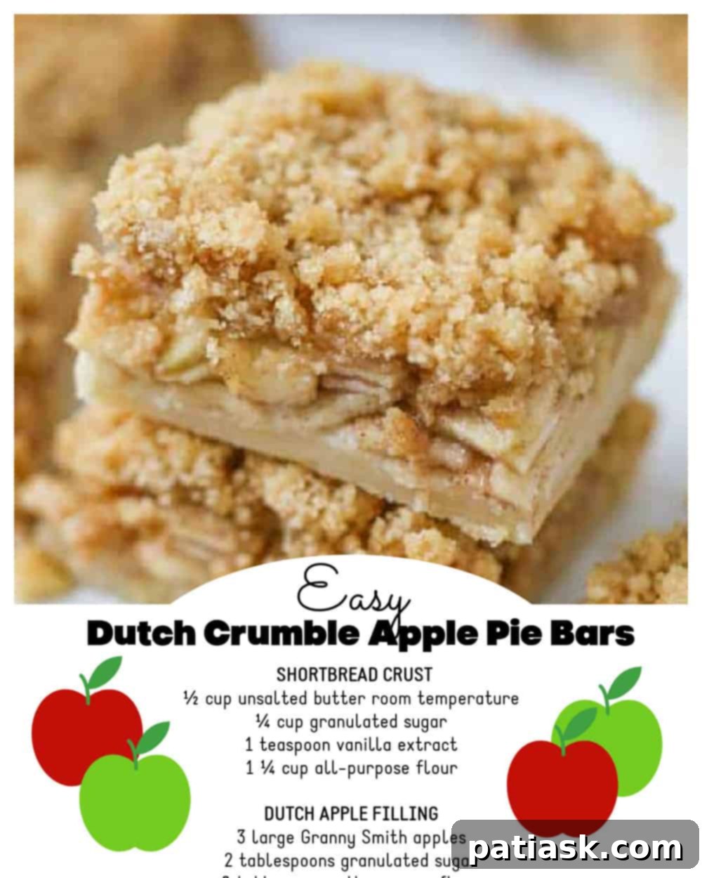 Dutch Apple Crumble Bars 9 fall dessert recipe