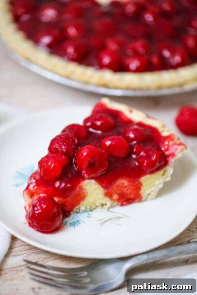 Velvet Raspberry Vanilla Creme Pie 2 Delicious Raspberry Vanilla Custard Pudding Pie for holidays