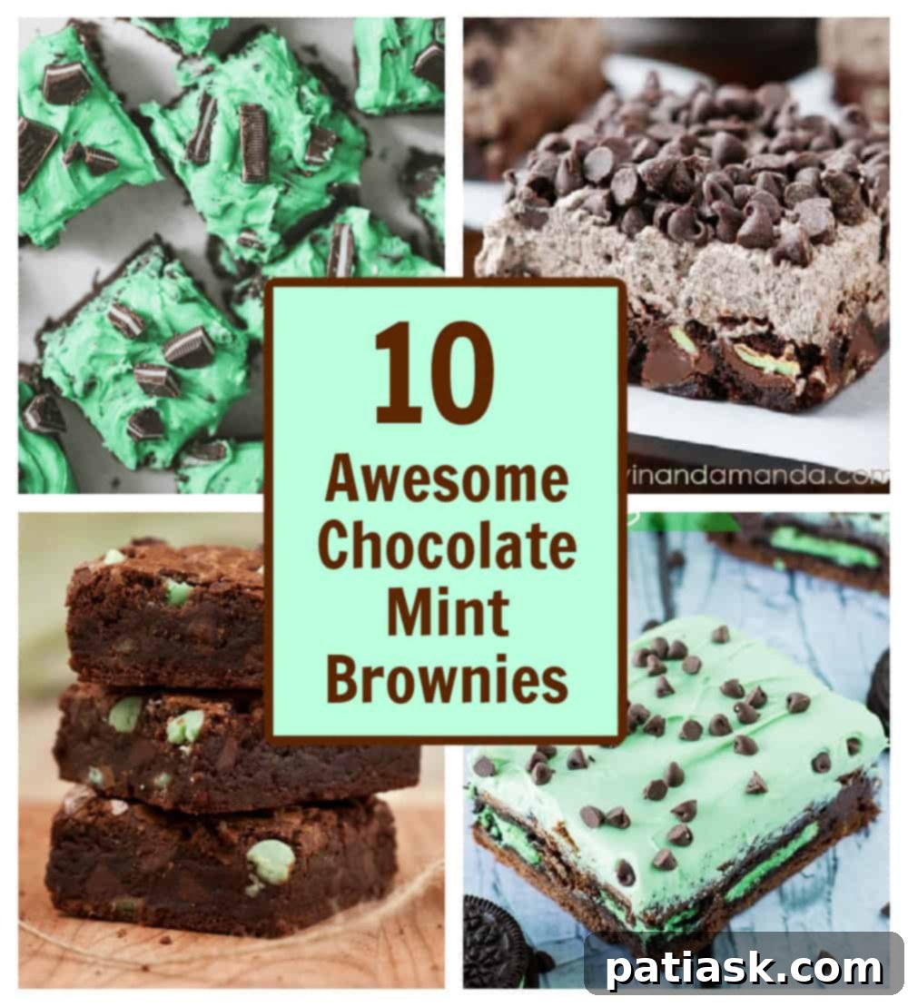 Decadent Chocolate Mint Brownie Recipes 13 Collection of chocolate mint brownie varieties for St. Patrick's Day