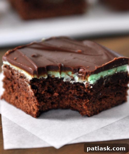 Decadent Chocolate Mint Brownie Recipes 6 Mint Chocolate Chip Cheesecake Brownies with swirl