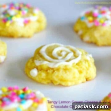 Zesty Lemon Cream Cheese Cookies 6 Tangy Lemon Cream Cheese & White Chocolate Chip Cookies