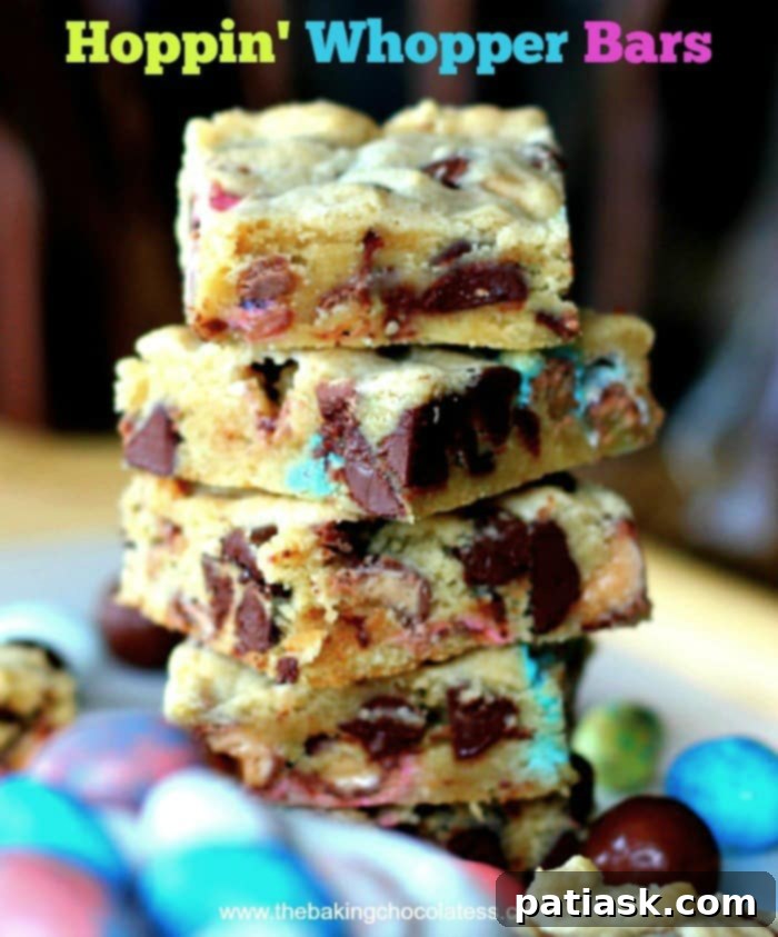 10 Easter Malted Egg Delights 8 Hoppin' Whopper Bars by The Baking ChocolaTess