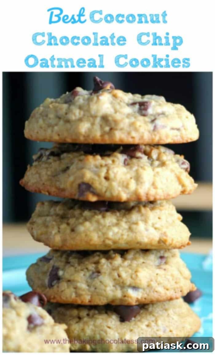 Irresistible Coconut Chocolate Chip Oatmeal Delights 4 Best Coconut Chocolate Chip Oatmeal Cookies