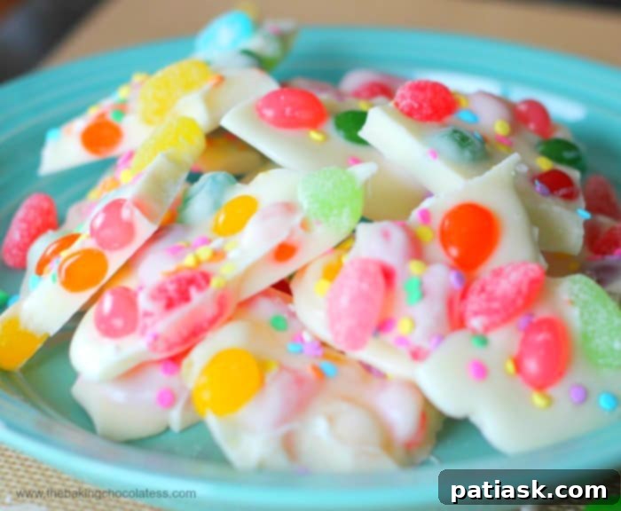 Jelly Bean Bark - A colorful and tart Easter dessert