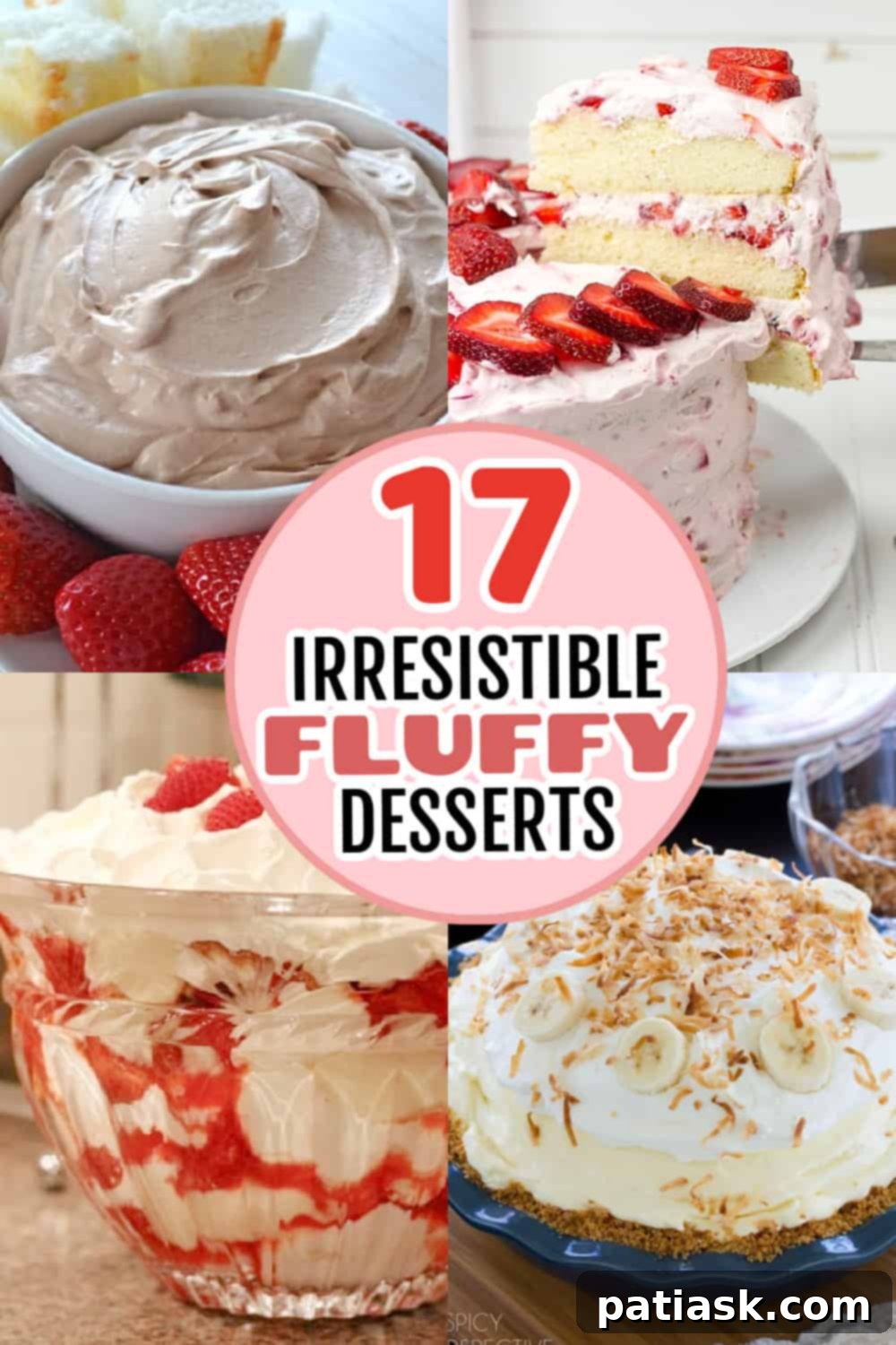 17 Light & Luscious Fluffy Desserts 10 A variety of fluffy dessert recipes designed to delight and satisfy your sweet cravings.