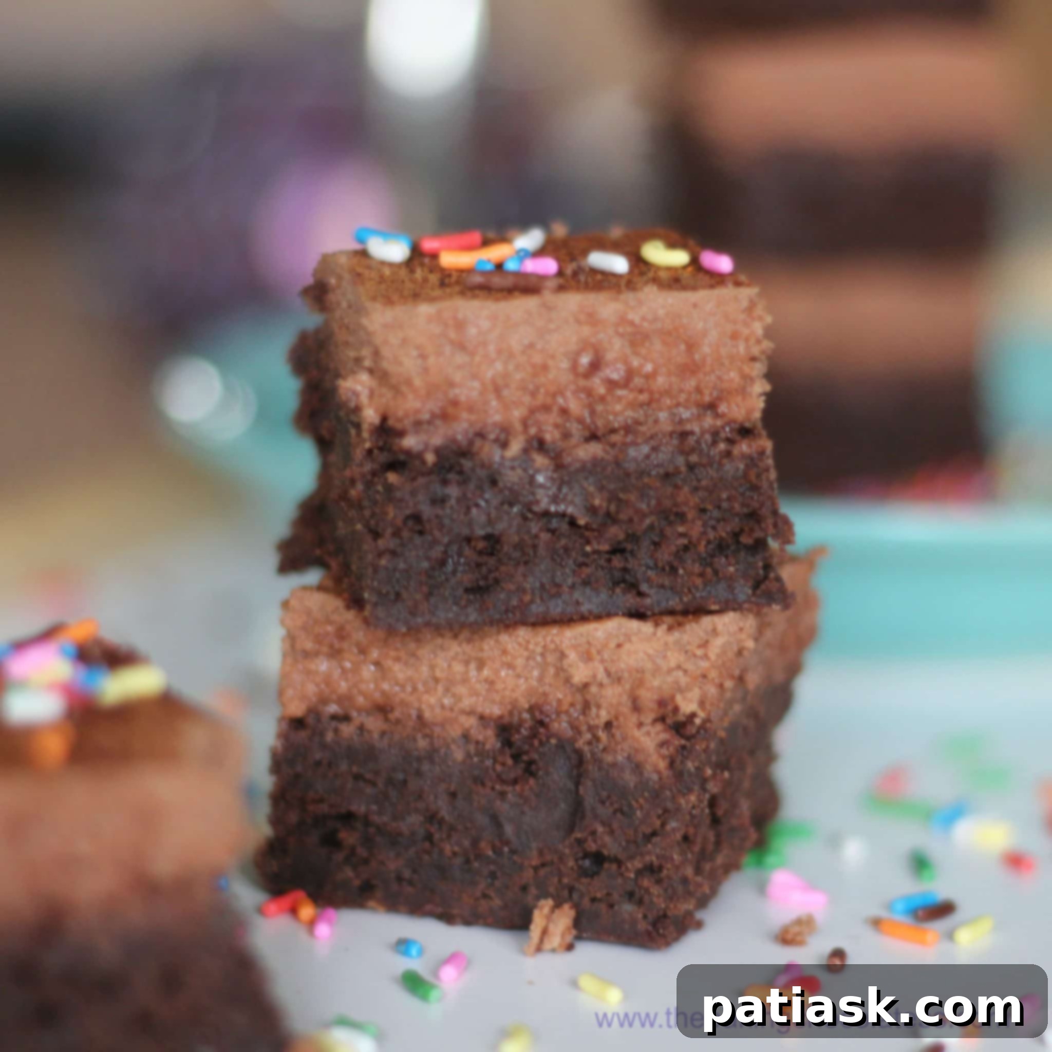 A tray of freshly baked Mexican Spiced Brownies ready to be served.