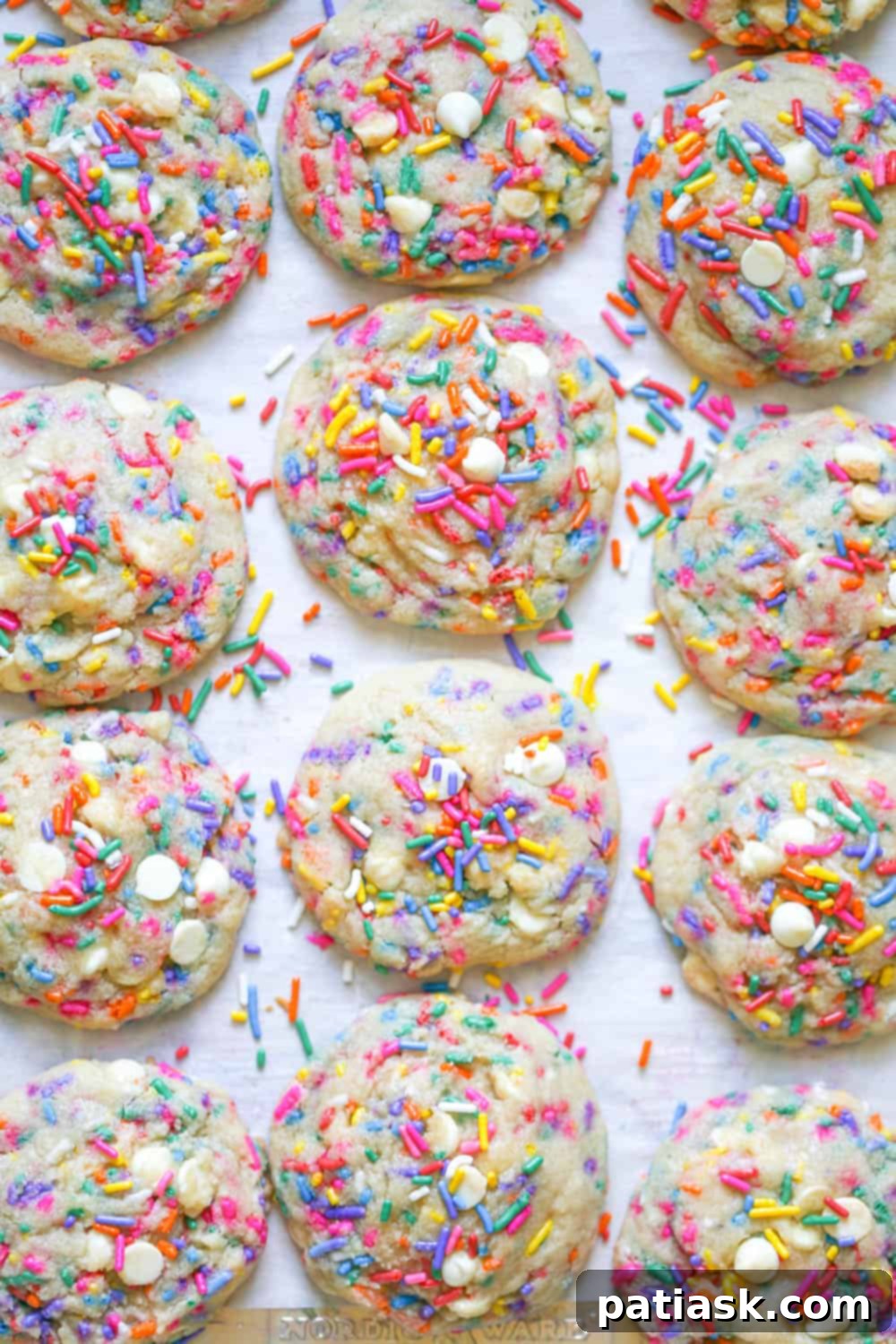 Celebrate National Chocolate Chip Day with 20 Irresistible Cookie Recipes 21 Birthday Cake Cookies with colorful sprinkles