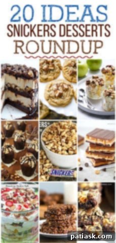 Collection of 20 Snickers dessert ideas.