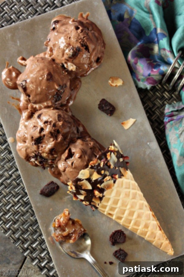 german-chocolate-brownie-ice-cream-2 German Chocolate Brownie Ice Cream @ Sugarhero