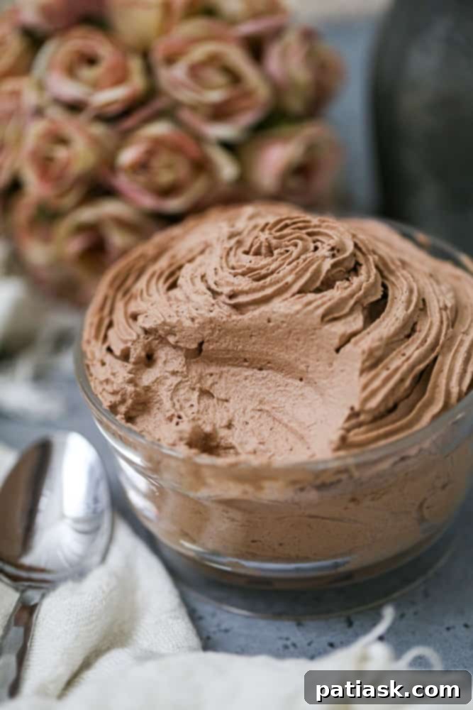 2020's 10 Most Loved Dessert Recipes 3 Keto Fluffy Chocolate Mousse in a glass cup, garnished with chocolate shavings